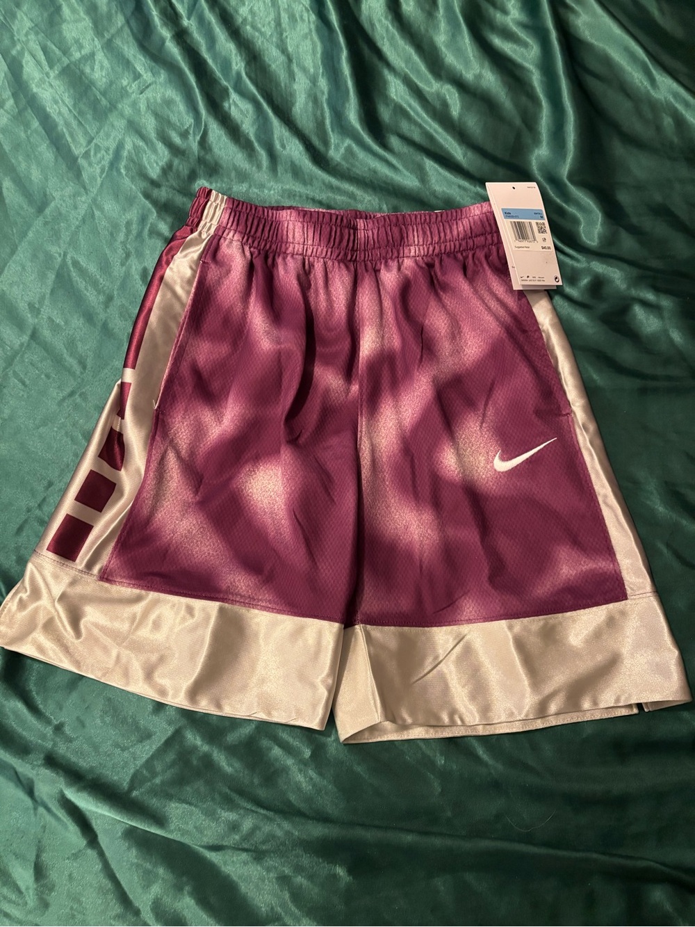 Nike Plum and Light Cream Dri-FIT Mesh Shorts